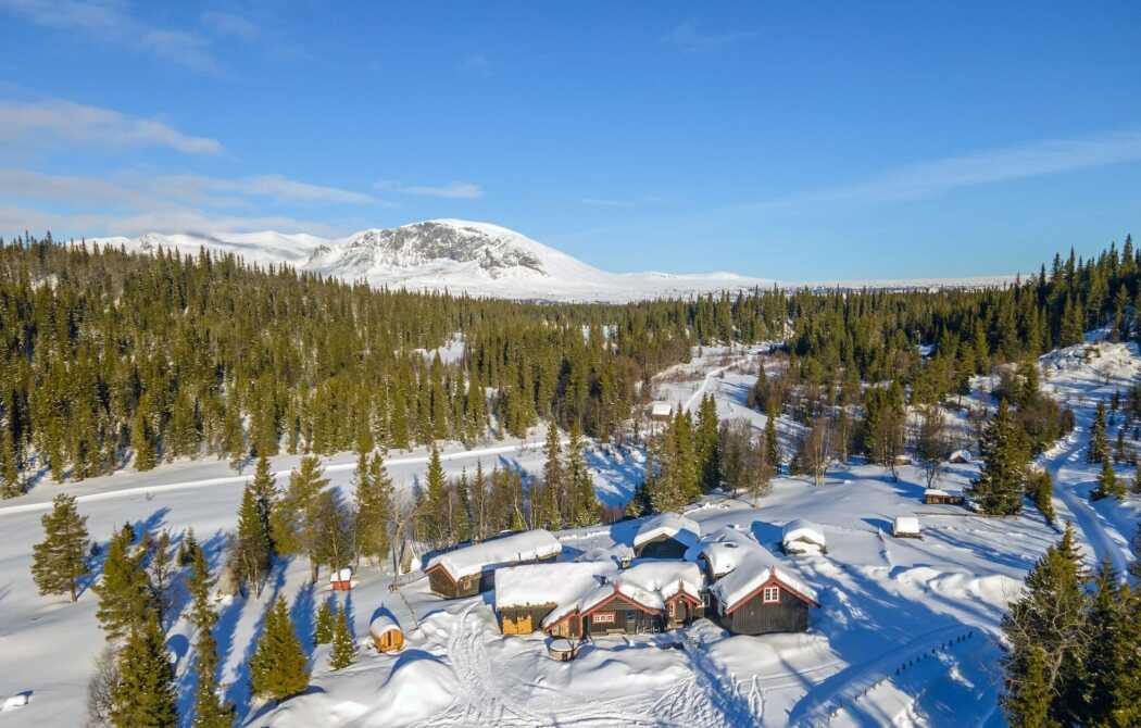 The village under snow, seen from above